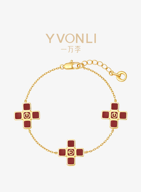 YVONLI一万李旗舰店上上签幸运十字花项链女生日新年礼物项链