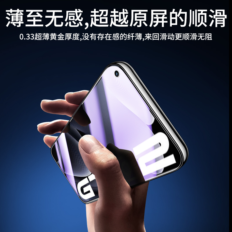 适用真我gtneo2钢化膜5G全屏覆盖护眼防指纹realmegtneo2t手机贴膜无白边保护gtneo2t抗蓝光oppo高清抗摔防爆-图2