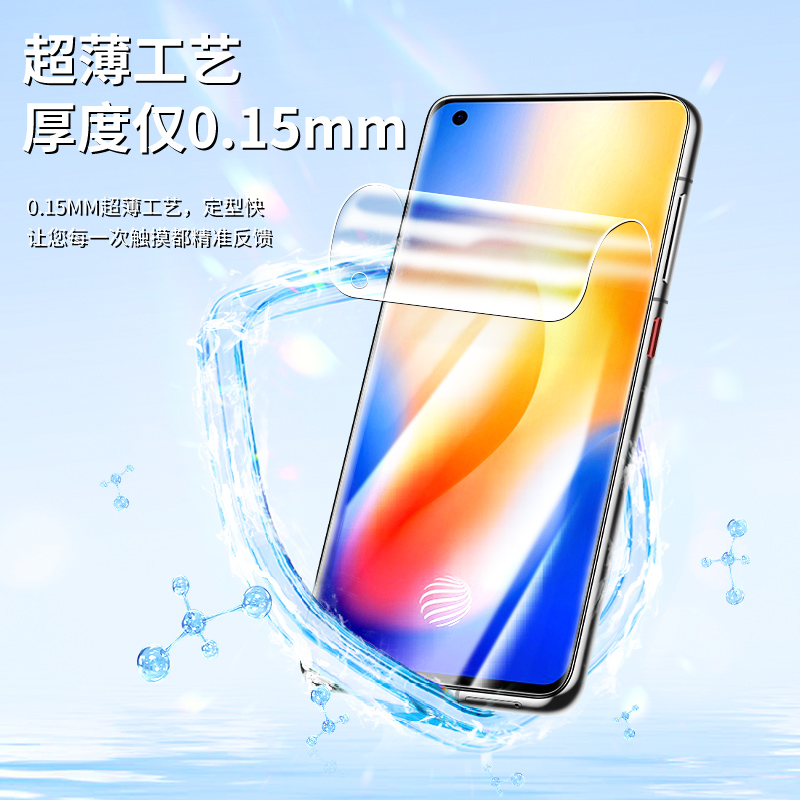 适用vivox50水凝膜5G高清全屏覆盖x50pro手机膜抗指纹纳米x50pro+钢化膜全包边防摔防爆保护V2001A软膜抗蓝光 - 图0