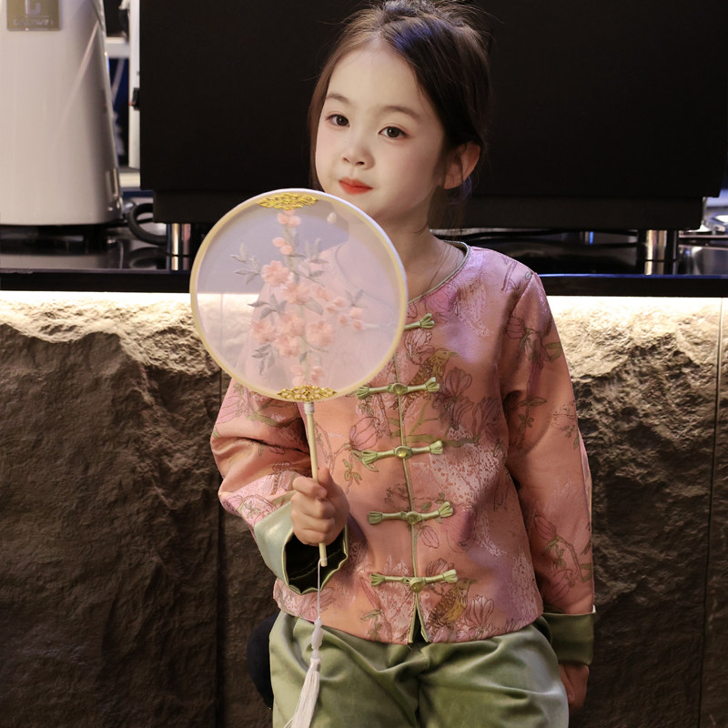 女童汉服套装中国风2025新款明制儿童装唐装春装上衣裤子古风外套,淘宝优惠券,粉丝福利购,淘宝优惠卷