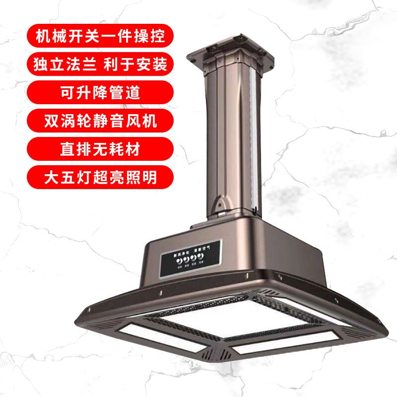 麻将机吸烟灯棋牌室空气净化器内循环直排静音升降自动麻将灯麻将 - 图2