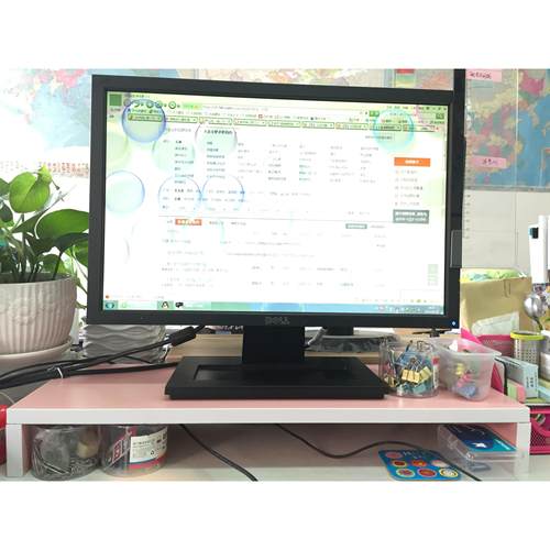 包邮液晶电脑显示器双层桌面增高托架底座支架键盘置物收纳木架子 - 图2