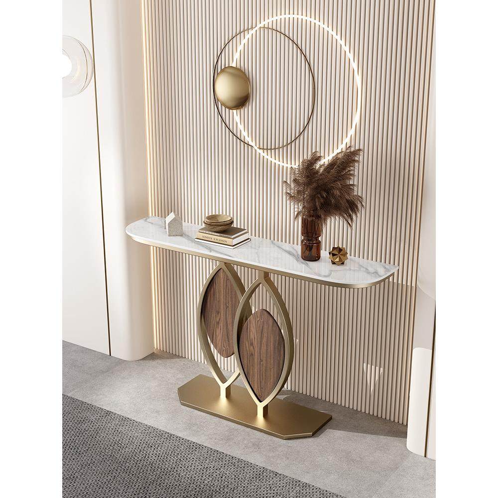 意式岩板创意玄关台入户轻奢玄关桌极简风格玄关柜靠墙半圆端景台,淘宝优惠券,粉丝福利购,淘宝优惠卷