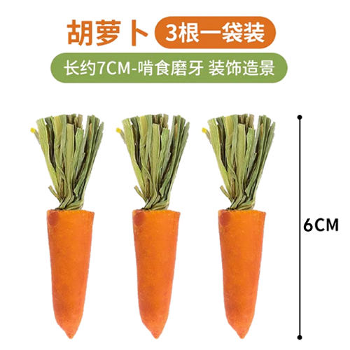 仓鼠磨牙棒胡萝卜兔子零食豚鼠龙猫荷兰猪金丝熊专用磨牙神器用品 - 图3