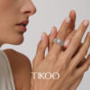 TIKOO Moissanite open ring women's niche design light luxury high-end index finger ring romantic gift accessory