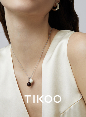 TIKOO珐琅吊坠项链女款叠戴甜酷轻奢小众高级感多巴胺新款配饰品