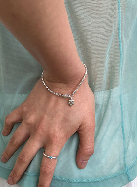 YAXN纯银小花朵手链小众设计高级感轻奢女手饰甜美清新学生手链