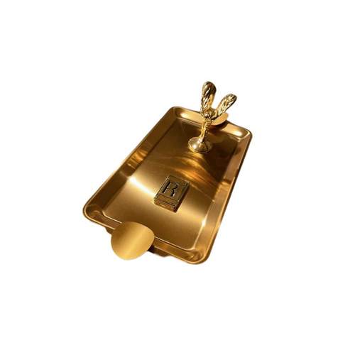 轻奢小金人土豪金烟灰缸雪茄缸烟缸茶几办公桌面个性潮流装饰摆件 - 图2