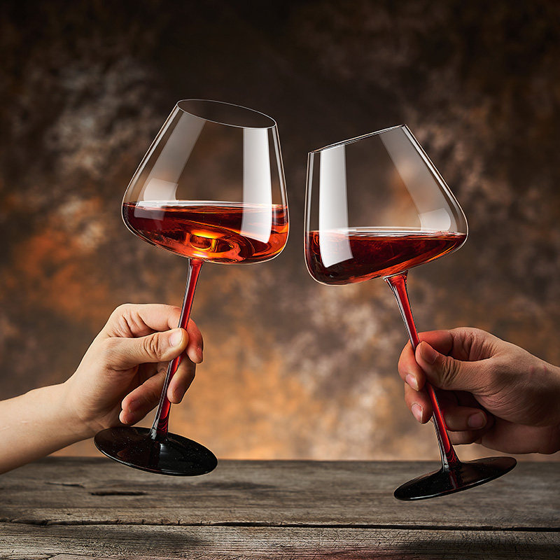 黑领结红杆红酒杯套装家用醒酒器水晶勃艮第葡萄酒高脚杯轻奢高档,淘宝优惠券,粉丝福利购,淘宝优惠卷