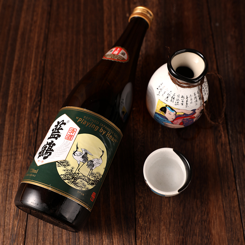 蓝鹤上选清酒1.8L 日式纯米酿造酒 低度酒洋酒日料佐餐酒日本烧酒 - 图0