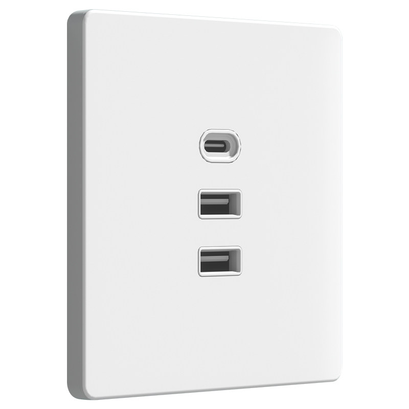 国际电工86型20W家用USB插座面板墙壁手机充电Type-c插座快充面板,淘宝优惠券,粉丝福利购,淘宝优惠卷