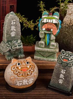 青石龙龟摆件化解石头小装饰赑屃霸下卧室办公室横梁压顶石雕把件