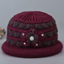 Middle Aged Mother Hat Seniors Warm Grandmother Winter Seniors Winter Thickened Mother-In-Law Knit Cap Old Cotton Cap