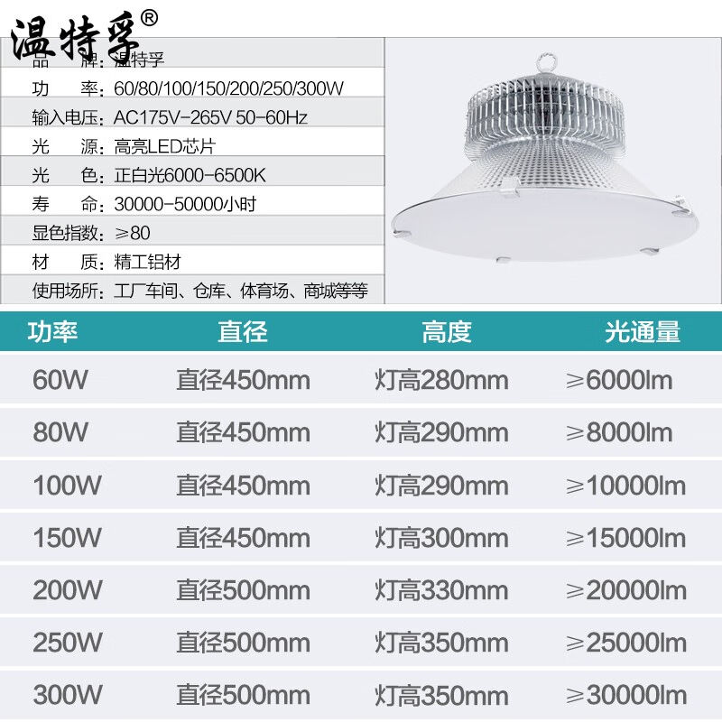 温特孚（LIGHTSTAND）LED室内体育场馆照明灯羽毛球馆篮球场馆吊 - 图2