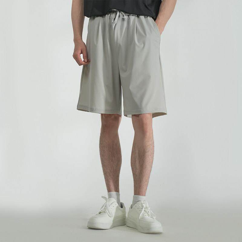 NNID冰丝短裤男夏季新款2025年垂感宽松轻薄透气休闲弹力五分裤子,淘宝优惠券,粉丝福利购,淘宝优惠卷