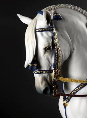 玻璃钢铸铜马雕塑户外大型动物艺术雕像园林景观彩绘青铜装饰摆件