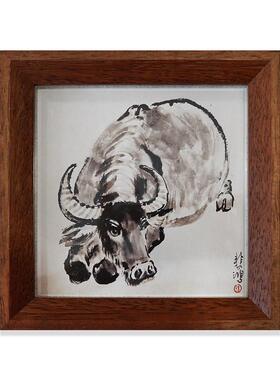 国风办公桌床头柜实木摆台装饰品画框挂墙家居装饰画