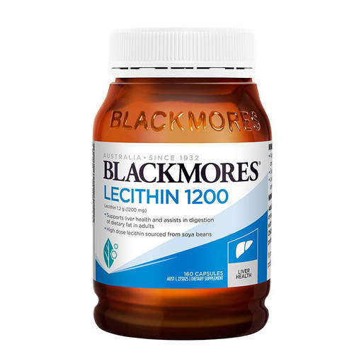 BLACKMORES澳佳宝大豆卵磷脂软胶囊1200mg160粒鱼油好搭档中老年 - 图0