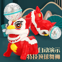 Shivering with the same State Tide Stunt Top Ball Dance Lion Spin 360 Woke Lion Colorful Lights Music Childrens Toys