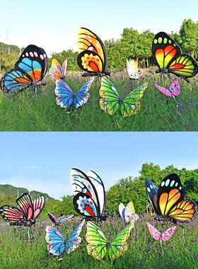 户外蝴蝶雕塑彷真动物小品玻璃钢售楼部庭院花海园林景观装饰摆件