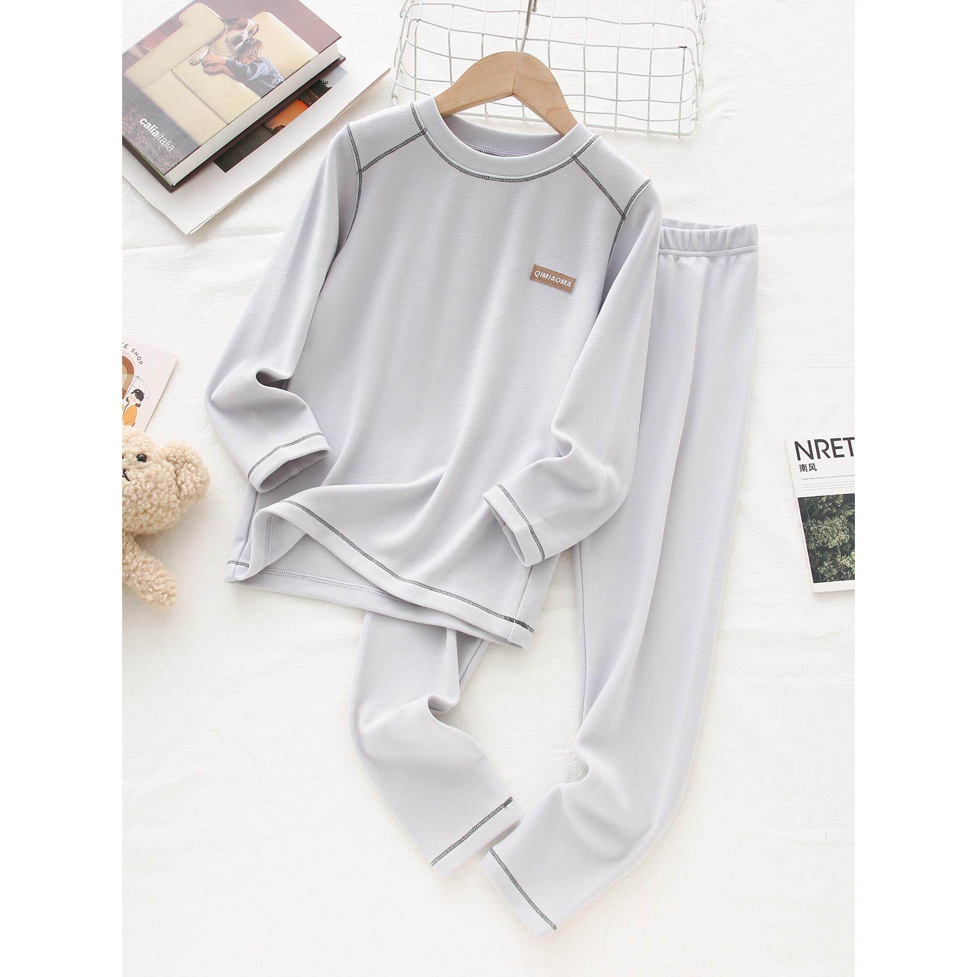 「轻暖实力派」儿童秋衣秋裤男童秋衣套装弹力德绒中大童保暖内衣,淘宝优惠券,粉丝福利购,淘宝优惠卷