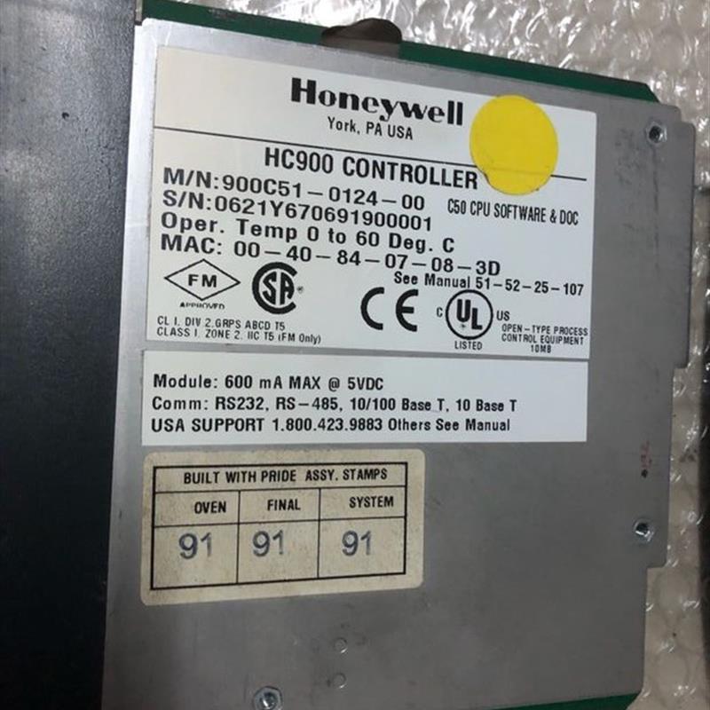 Honeywell霍尼韦尔HC900 C50 CPU模块900C51-0124-00 【请询价】 - 图1