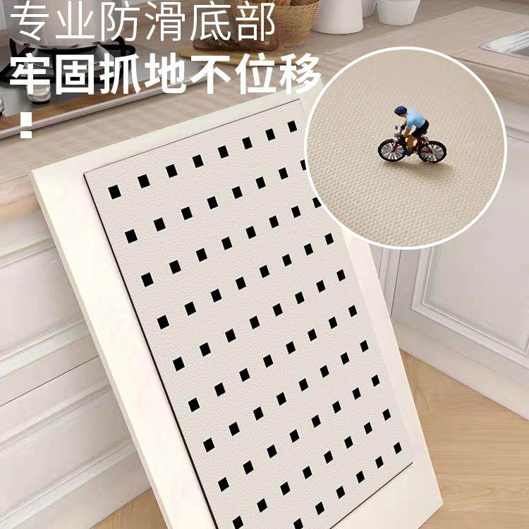 奶油风格子厨房地垫防滑防油可擦免洗pvc防水免清洗满铺专用地毯,淘宝优惠券,粉丝福利购,淘宝优惠卷