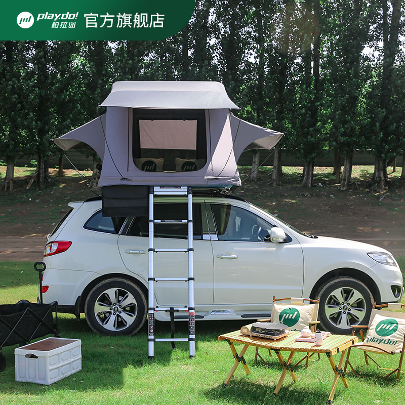 柏拉途车顶帐篷软顶大空间便携折叠户外露营防风雨车载suv自驾游-图1
