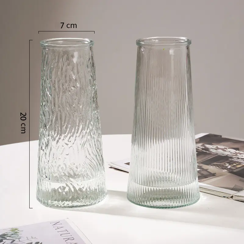 l百合花富贵竹专用花瓶透明玻璃大口径插花瓶摆件家用客厅轻奢高,淘宝优惠券,粉丝福利购,淘宝优惠卷