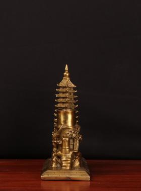 杨铜记 铜文昌笔筒 铜文昌塔笔筒 家居办公室书桌铜摆件