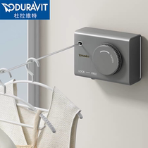 Germany Free Punching Invisible Clothesline Indoor Stainless Steel Wire Rope Clothesing Gods Balcony Telescopic Non-slip Windproof