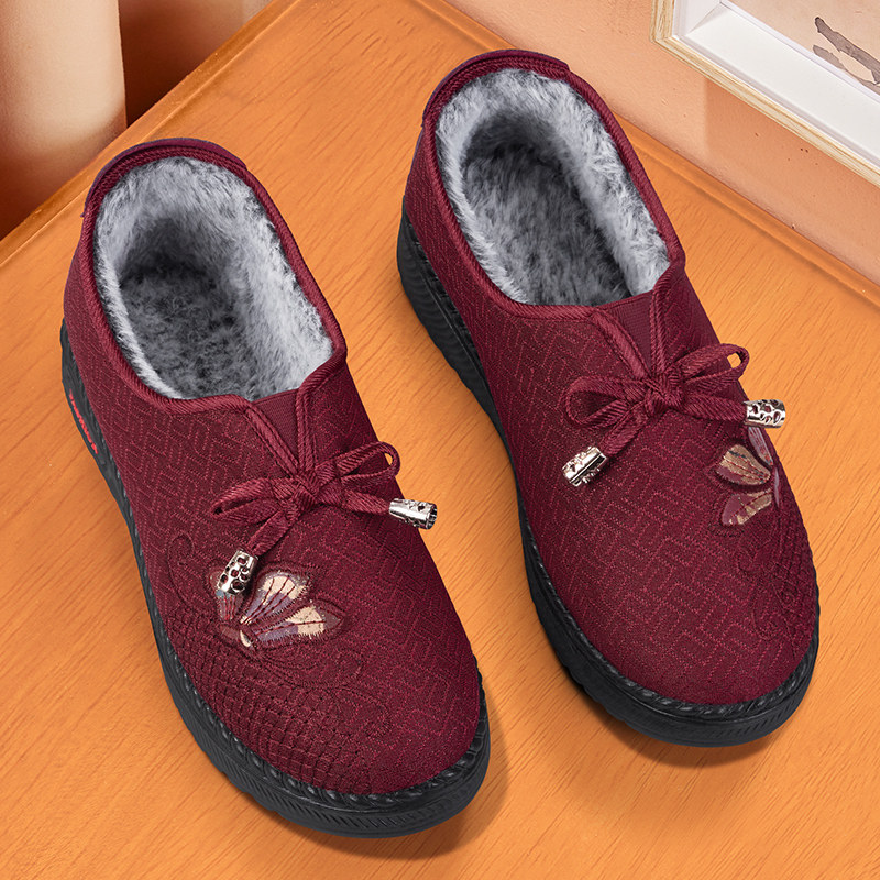 老北京布鞋女冬加绒2025新款加厚家居老人鞋防滑中老年人妈妈棉鞋,淘宝优惠券,粉丝福利购,淘宝优惠卷