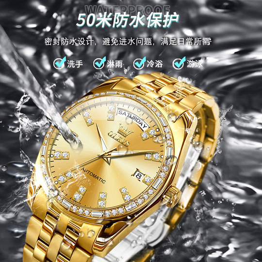 新年礼物瑞士正品男士手表机械表全自动男款表防水名牌表品牌十大