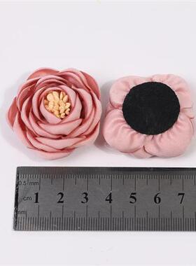 4cm仿真玫瑰花头半成品布花假花diy手工材料头饰服饰裙子装饰辅料
