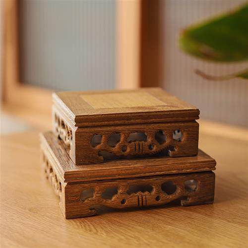 高端鸡翅木实木底座加高木质雕刻佛像托架红木木头香炉石头摆件,淘宝优惠券,粉丝福利购,淘宝优惠卷