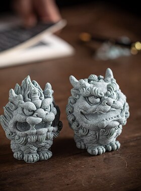 创意中式招财貔貅文玩四宝镇纸麒麟笔搁笔架茶宠摆件桌面装饰礼品