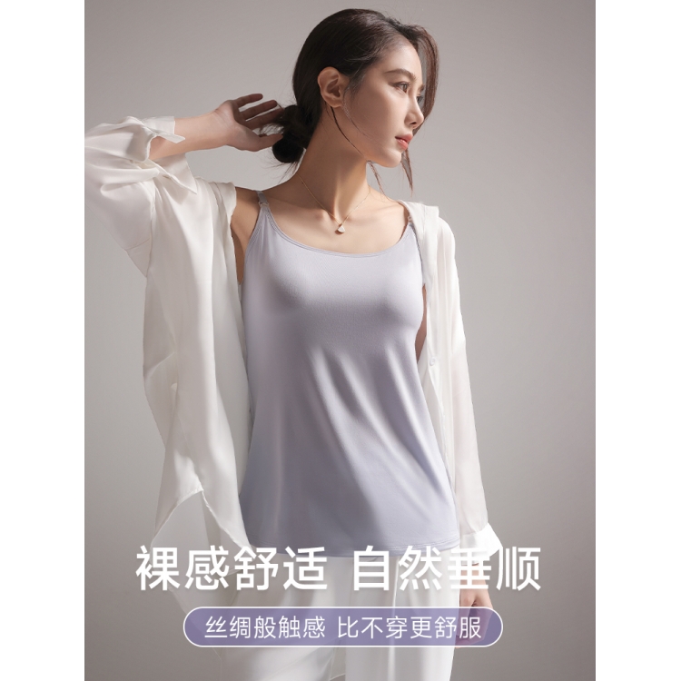 孕妇哺乳吊带背心免穿内衣母乳喂奶上衣防走光可外穿夏季薄款内搭 - 图2