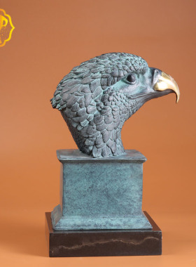 龙之韵青铜鹰头摆件欧式家居装饰