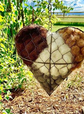 独立站 Bird Nesting Heart Outdoor Yard Art鸟巢心户外庭院艺术