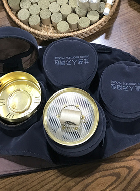 艾益人 灰色腹部艾灸盒 镂空明火艾灸热敷腰部无烟包随身灸家用
