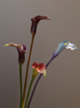仿真花小马蹄莲假花PU迷你
