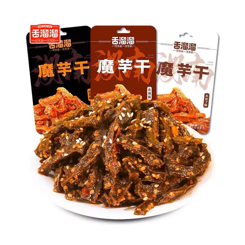 舌溜溜魔芋干湖南特产麻辣魔芋干低卡零食解馋魔芋爽香辣下饭菜 - 图3