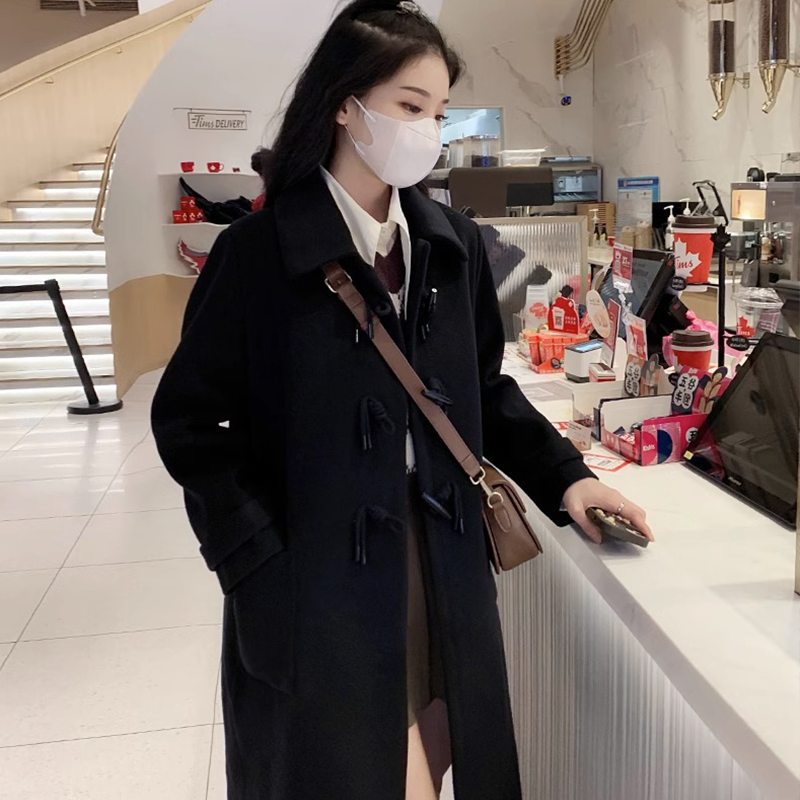 【六衿】美拉德加绒加厚加长毛呢大衣