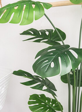 北欧轻奢仿真龟背叶竹大型室内客厅落地家居造景盆栽绿植装饰摆件