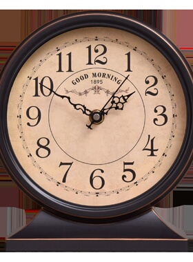美式乡村复古座钟客厅大气仿古坐钟家居桌面时钟卧室欧式台钟摆件
