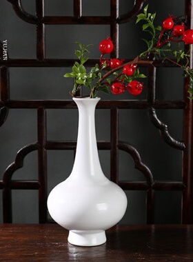 创意黑白陶瓷复古花瓶样板房茶室博古架玄关家居桌面软装禅意摆件