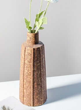 乐梦陶瓷花瓶摆件艺术复古花插客厅家居装饰INS鲜花干花现代简约