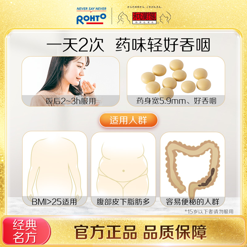 乐敦rohto和汉笺防风通圣散排除多余糖分减掉腹部脂肪168片