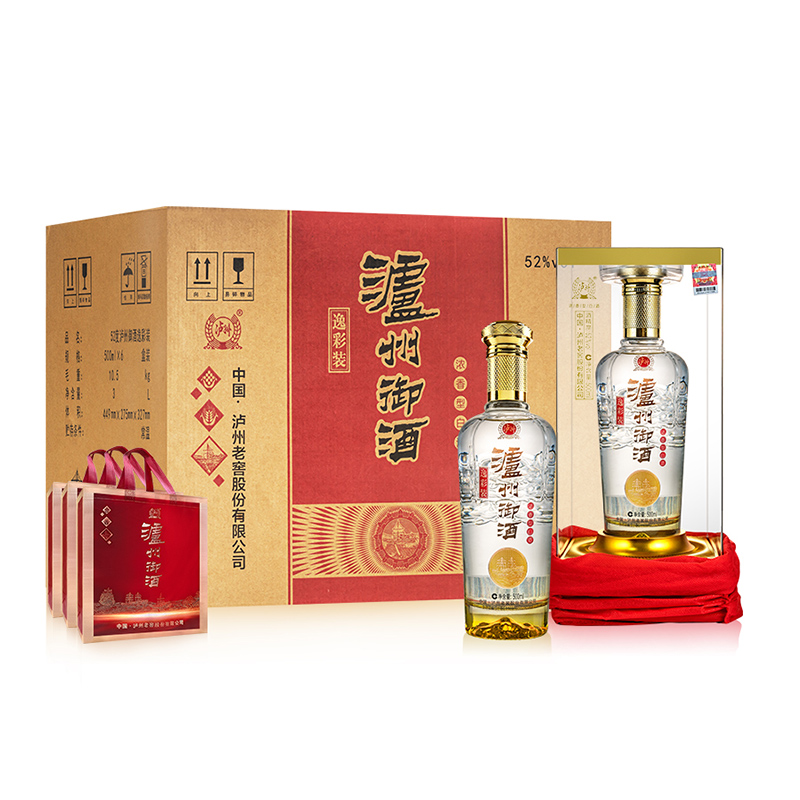 【官方直营】泸州老窖浓香型泸州御酒逸彩装52度500ml*6瓶白酒