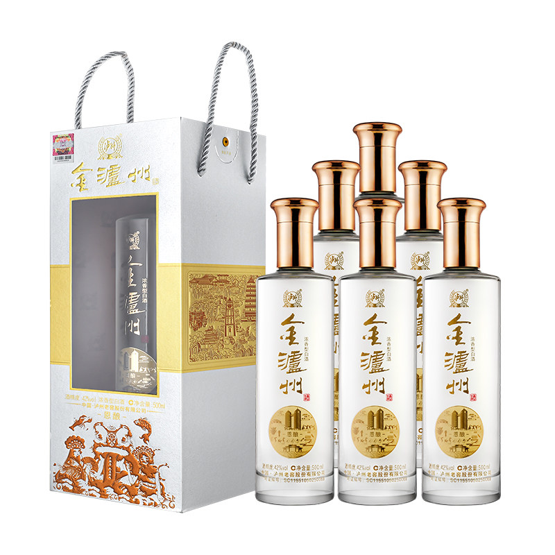 泸州老窖浓香型42度金泸州恩酿500ml*6瓶白酒宴席礼品酒 酒厂直营,淘宝优惠券,粉丝福利购,淘宝优惠卷